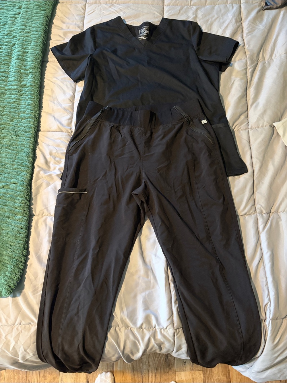 Cherokee Black Jogger Scrub Pants with Utility Pockets